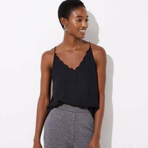 LOFT scalloped cami, size petite medium